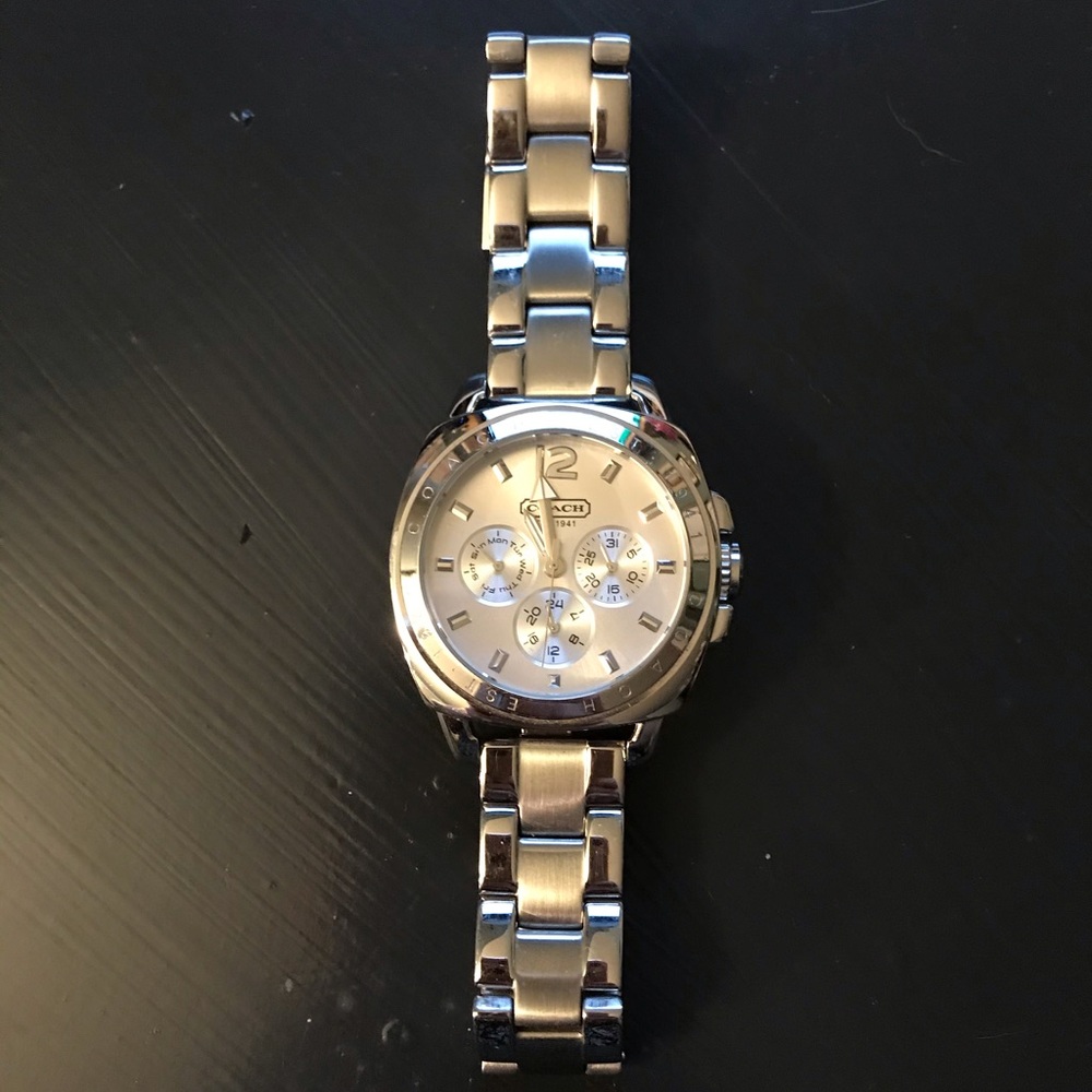 Coach Woman’s Silver Multifunction Watch